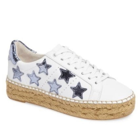 Marc Fisher Shoes - Marc Fisher Blue White Star Espadrille Sneakers 8